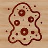 Free Stylized Germ Clip Art A stylized illustration of a single bacterium, represented in vector format.