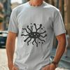 A stylized representation of a bacteria cell, suitable for use in educational materials or as a vector graphic icon.