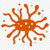 A simple illustration of a bacterium in a microscopic format.