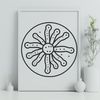 Colorful Microbial Design A detailed illustration of a bacterium in various colors, suitable for vector graphics.