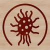 Cute Bacteria Cell Design Bacteria cell illustration in a transparent vector format.