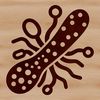 A simple line drawing of a bacterium, suitable for use as clip art in vector graphics.