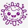 Vector Art of a Single Bacterial Cell Microscopic bacteria cell illustration in vector format.