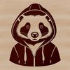 Wild Badger in Hoody Illustration An illustration of a wild badger in a hoody, depicted in a simple vector style.