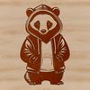 A detailed vector illustration of a badger, suitable for use in various graphic design projects.