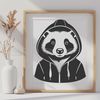 Wildlife Close-Up Badger Portrait An SVG design featuring a close-up view of a badger's face with distinctive markings.