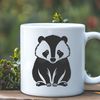 Wildlife Illustration Badger Vector Art A detailed illustration of a badger in vector format, suitable for printing and cutting.