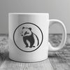 An editable vector graphic representation of a wild animal, specifically a badger.