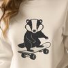 Vector Badger on Skateboard Illustration A vector illustration of a badger standing on its hind legs with a skateboard.