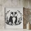 Badger Wildlife Illustration SVG File A graphic illustration of a wild badger in a natural setting, suitable for vector art projects.