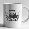 Beautiful Badger Illustration A simple illustration of a badger set against a textured floral background.