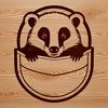 A vector illustration of a badger in its natural habitat, a wild animal with distinctive facial features.