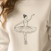 Ballerina in Motion Illustration A classic illustration of a ballet dancer in motion, suitable for use in digital design projects.