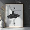 A stylized illustration of a ballerina in a tutu, ready for dance performance.