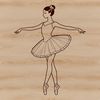 Beautiful Clip Art Ballet Dancer A young ballerina in motion, dressed in a tutu and ballet shoes, ready to dance.