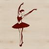 Pointe Shoe Beauty Clip Art A young ballerina in a tutu and ballet shoes stands on pointe, posing elegantly against a minimalist background.