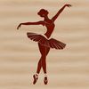 Elegant Ballerina Illustration A stylized illustration of a ballerina in motion, suitable for vector graphics design.