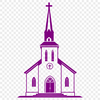 Traditional Baptist Church SVG Icon An illustration of a traditional Baptist church with a simple design.