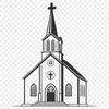 A modern Baptist church building with a simple design.