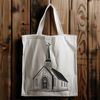 A simple 2D representation of a Baptist church building, suitable for vector graphics.