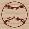 Vector Baseball Icon A high-quality digital illustration of a baseball, suitable for vector art designs.