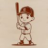 Baseball Illustration for Digital Designs A 2D illustration of a baseball with stitching and texture details, suitable for digital designs and cutting projects.