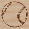 Baseball Icon SVG for Design and Crafting A stylized illustration of a baseball, suitable for vector design and cut-out projects.