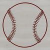 Baseball Icon in Vector Format A stylized baseball icon in vector format for use as clip art or template.