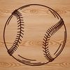 Baseball Icon in High-Quality SVG Format A high-quality, scalable illustration of a baseball, suitable for digital and print use.
