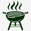 Perfect BBQ Vector Art Design A detailed illustration of a backyard grill setup, perfect for vector art projects.