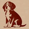 A sitting beagle dog, ideal as vector art for personal or commercial projects.