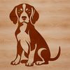 Cute Canine Companion Vector Vector graphics of a relaxed Beagle animal, suitable for design projects.
