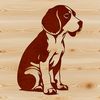 Free Digital Beagle Dog Graphics A digital illustration of a sitting Beagle dog in vector format.