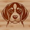 Beautiful Beagle Face Illustration A close-up illustration of a Beagle's head with detailed features.