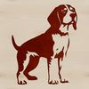 Standing Pup Cartoon Design A cartoon illustration of a standing Beagle, suitable for vector design projects.