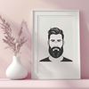 Male Portrait Vector Illustration A vector illustration of a man's portrait.