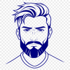 Male Silhouette SVG Design An SVG vector graphic of a man's profile, suitable for cutting machines or design software.