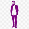 Free Vector Man Silhouette Design A male figure with a beard in a vector design format.