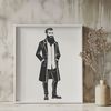 Male Portrait Illustration A detailed illustration of a man with a well-groomed beard, created in vector format.