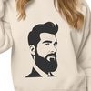 Male Figure Design SVG Male figure with beard rendered in vector format