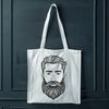 A cartoon male figure with a beard, suitable for vector art and clip art designs.