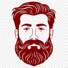 Vector Illustration of a Gentleman A stylized illustration of a male figure with a beard, suitable for vector art designs.