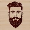Detailed Male Figure SVG Illustration A detailed vector illustration of a male figure with a full beard.