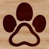 A detailed illustration of animal paw prints in vector format.