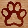 A high-resolution vector illustration of animal paw prints in various shapes and sizes.