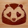 Illustrated vector graphic of a wild badger animal in SVG format.