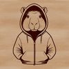 A South American rodent, the capybara is depicted in this vector illustration, ideal for graphic design projects.