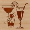 Colorful Cocktail in a Glass Illustration Vector graphic illustration of a cocktail in a glass, suitable for digital designs.
