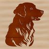 Cute Canine Clipart Design A vector illustration of a friendly golden retriever dog breed.