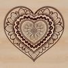A decorative mandala design featuring a stylized heart motif, suitable for digital use as a vector graphic.